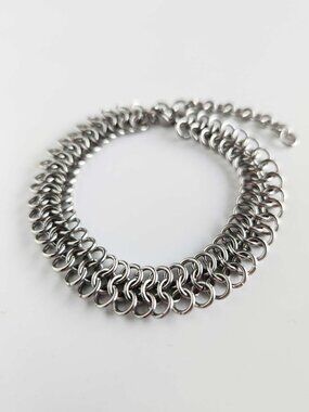Modern Medieval Renaissance Revival Silver chain mail bracelet ✦